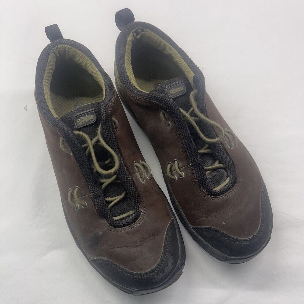 Ahnu Bungee Lace Hiking Shoes Women's 7 Brown Walking Shoe Sneaker 2303JAV1
